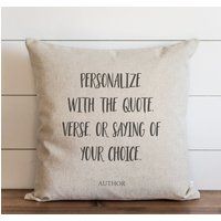 Personalized Quote Pillow Cover // Custom Pillow Cover // 20 x 20 Pillow Cover // Home Decor / Decorative Pillow Cover / Inspirational Quote | Etsy (US)