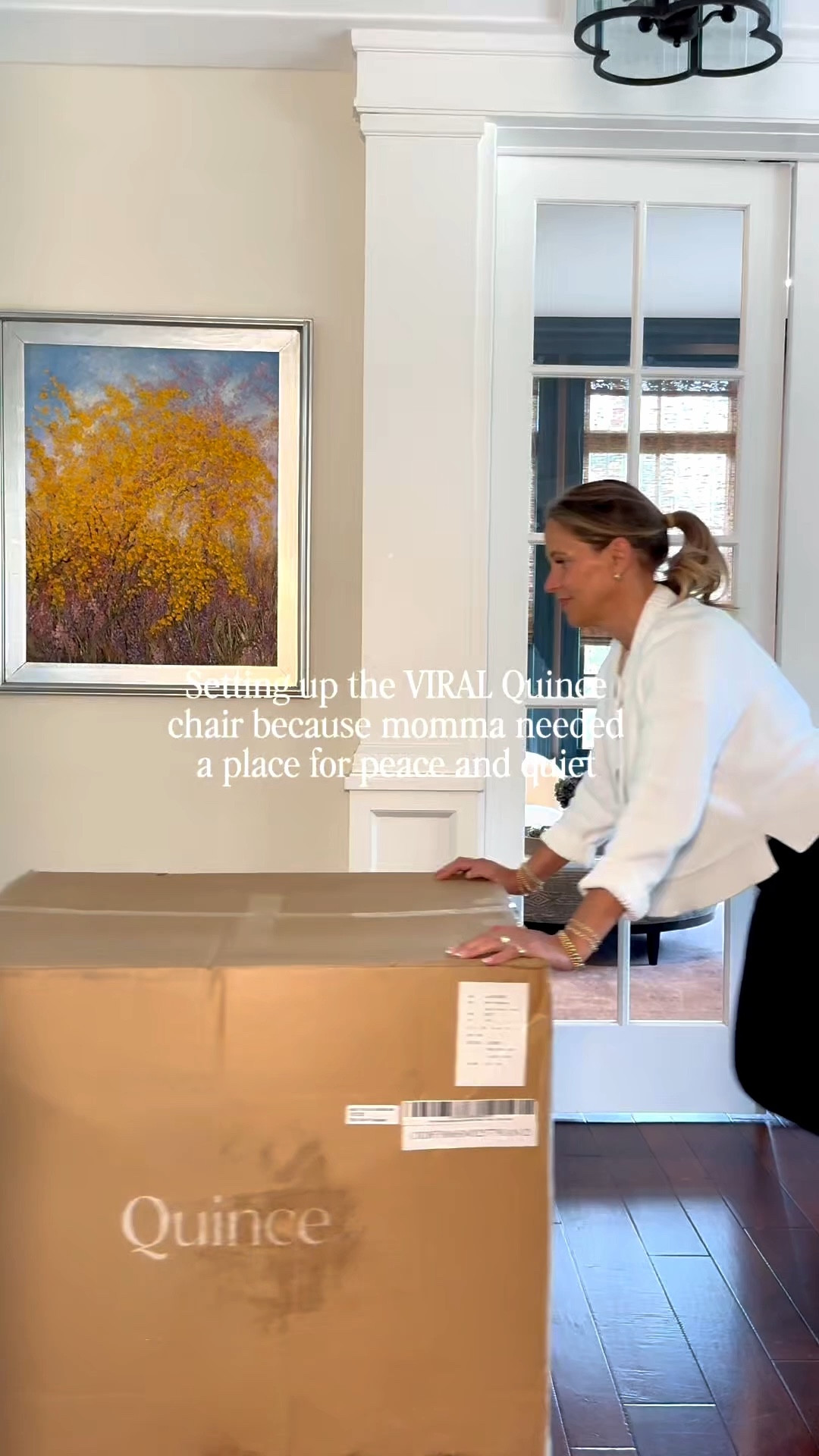 I chose @Quince  to create a quiet space with their viral chairs. They have amazing, high
quality furniture.
Comment TWINS for the links to some our our favorites from Quince.
@Quince  #quincepartner @Shop.LTK #liketkit 