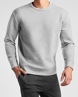 Geo Quilted Crew Neck Sweatshirt | Express