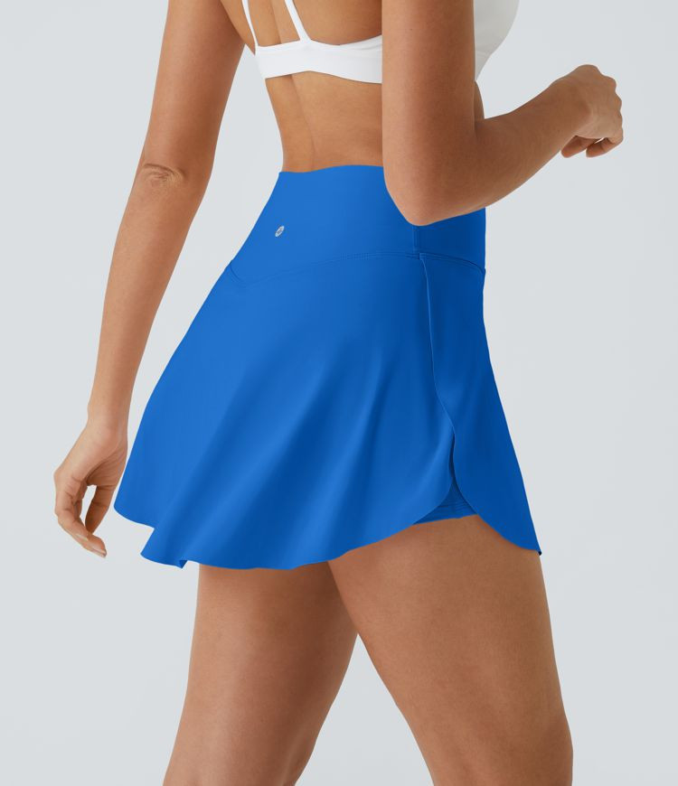 Women’s Softlyzero™ Airy Crossover Side Pocket 2-in-1 Cool Touch Tennis Skirt-Lucid-Longer Le... | HALARA