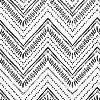 Caltero Modern Circle Oval Stripe Wallpaper 17.7" x 118" Black White Oval Stripe Peel and Stick W... | Amazon (US)