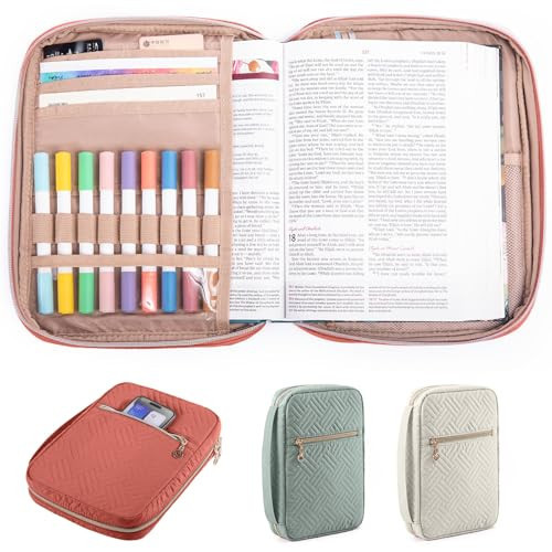 APLUFINE Bible Cover for Women - Soft Bible Case - Carrying Book Case for Bible Accessories - Bible Holder Case for Women - Girls Bible Bag - Bible Carrier - Bible Sleeve - Church Bag | Amazon (US)
