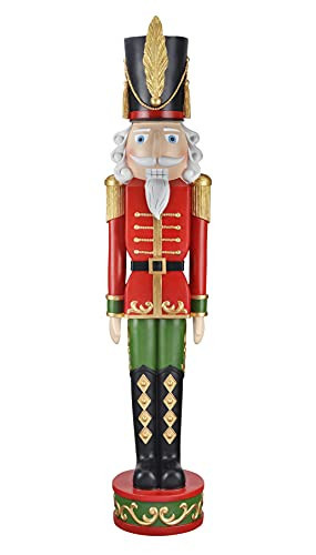 Haute Decor 48-INCH Tall Christmas Nutcracker - Solid Heavy Resin Construction, 4 Feet Tall Decorative Nutcracker Soldier -Inddoor or Outdoor | Amazon (US)