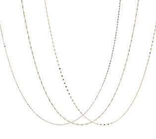 Italian Gold Set of 3 Necklaces, 14K Gold 2.1g | QVC