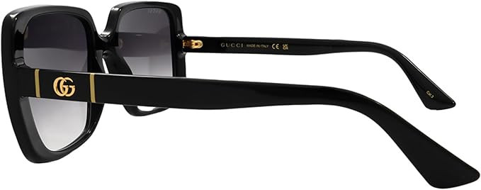 Gucci Casual Round Sunglasses, Black-Black-Grey, 56 | Amazon (US)
