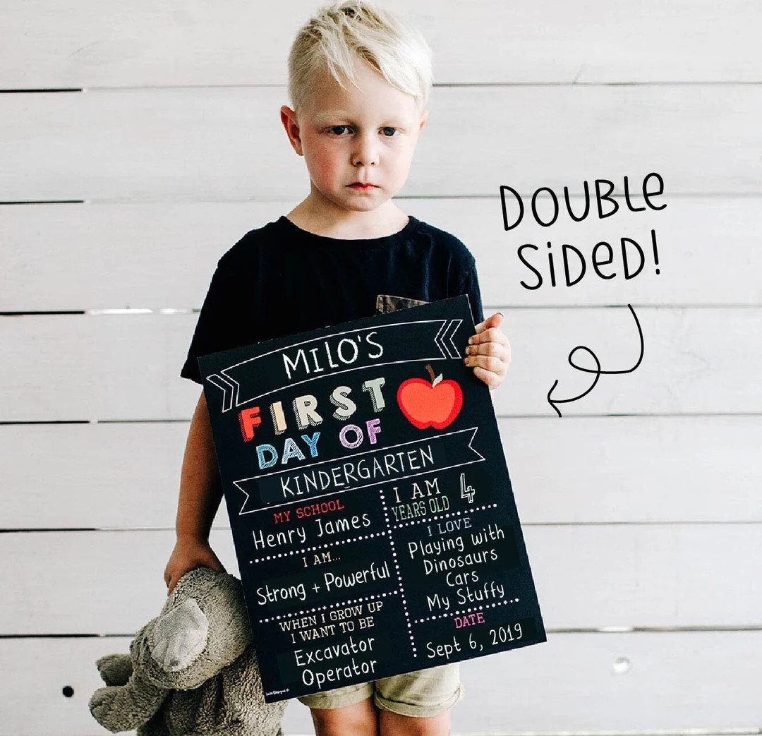 2-in-1 Reusable Back to School Sign, First & Last Day of School Sign, Last Day of School Sign, Fi... | Etsy (US)