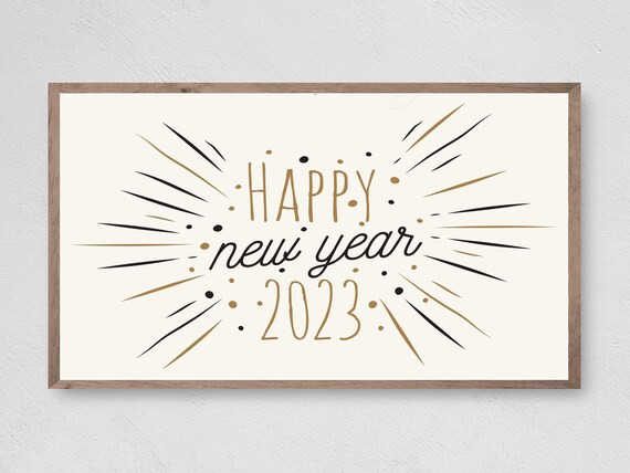Samsung Frame TV Art New Years, Happy New Year 2022, Instant Download, Winter, Holiday, Frame tv ... | Etsy (US)