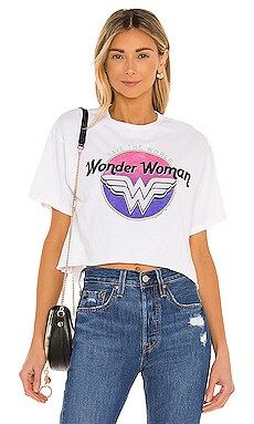 Junk Food Save The World Wonder Woman Tee in White from Revolve.com | Revolve Clothing (Global)