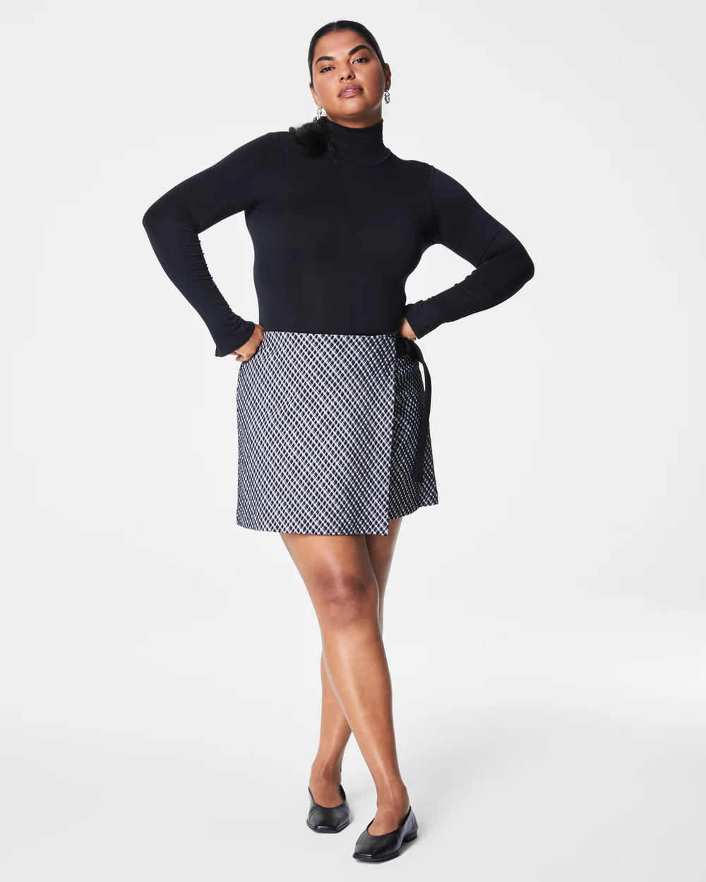 SPANXsmooth™ Ponte Wrap Mini Skort in Jacquard | Spanx