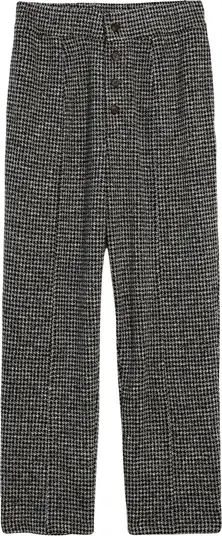 Madewell Women's Huston Houndstooth Check Knit Button Front Pants | Nordstrom | Nordstrom