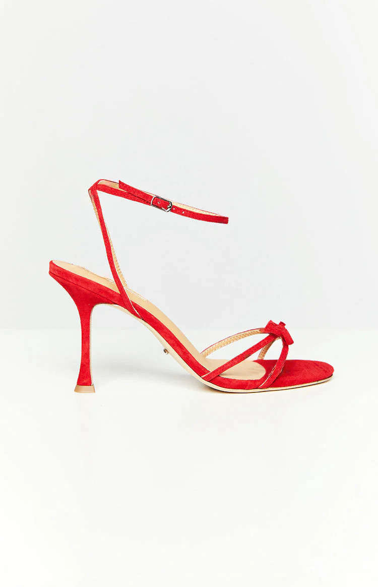 Tony Bianco Lover Red Suede Heels | Beginning Boutique (US)