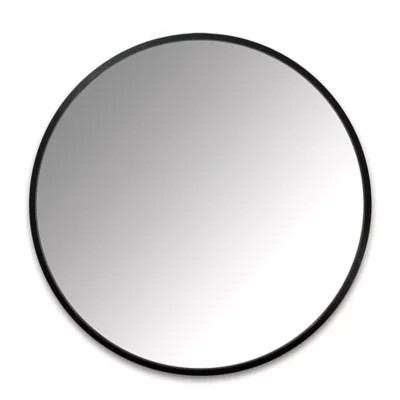 Umbra® 37-Inch Hub Round Wall Mirror in Black | Bed Bath & Beyond | Bed Bath & Beyond