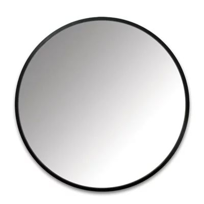 Umbra® Hub 37-Inch Round Wall Mirror in Black | Bed Bath & Beyond