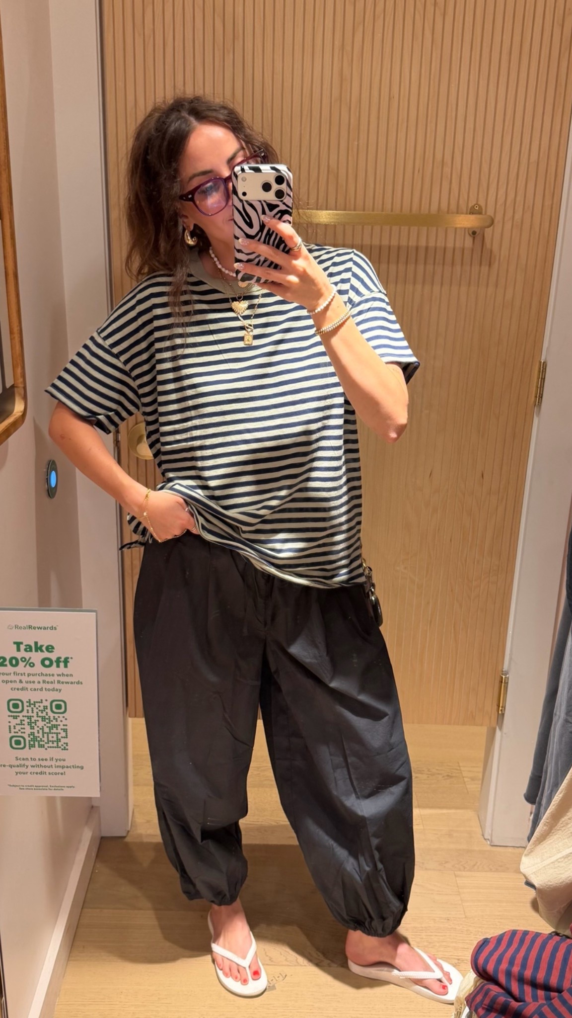 5’9” wearing size small striped tee and medium gray balloon pants

#LTKootd #LTKTall
