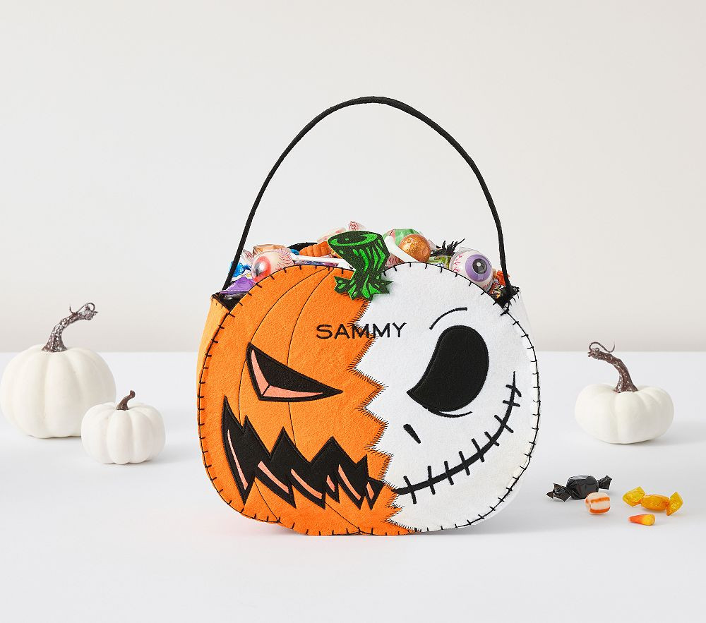 The Nightmare Before Christmas Glow-in-the-Dark Pumpkin Halloween Treat Bag | Pottery Barn Kids