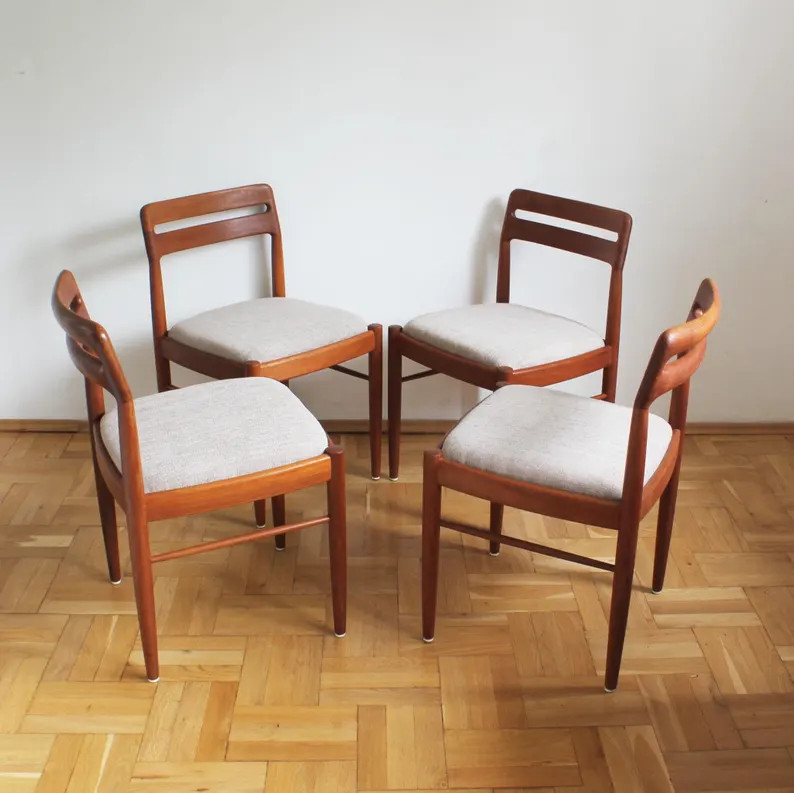 Dining Chairs by H.W. Klein for Bramin, 1960s, Set 4 Together; Teak; Danish; - Etsy | Etsy (Global)