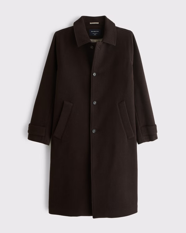 Wool-Blend Mac Coat | Abercrombie & Fitch (US)