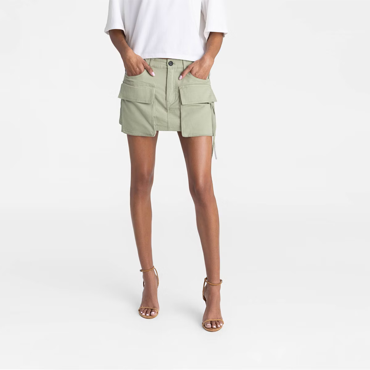 KBB by KAHLANA Women's 'The Cargo Mini Skirt '- Olive Green 00 | Target
