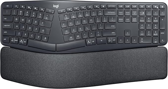 Logitech ERGO K860 Wireless Ergonomic Qwerty Keyboard - Split Keyboard, Wrist Rest, Natural Typin... | Amazon (US)