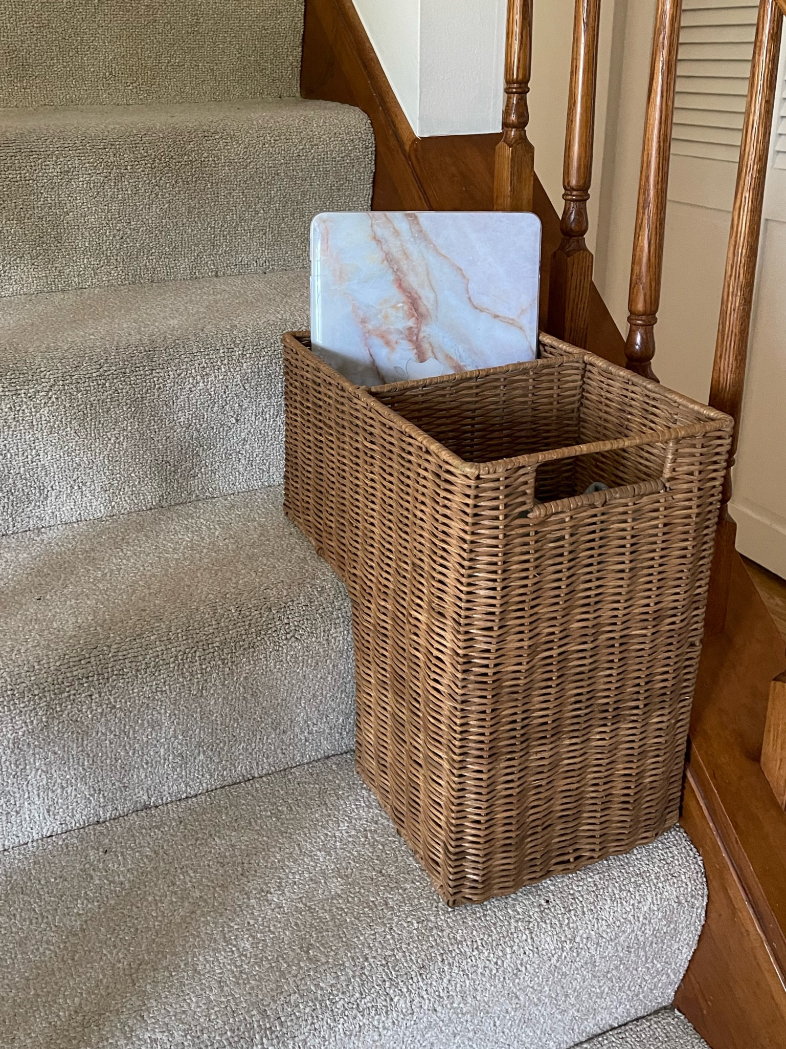 thank me later — having a stair basket is life changing especially for a mama constantly finding things that need to go up 😅

#LTKunder100 #LTKhome