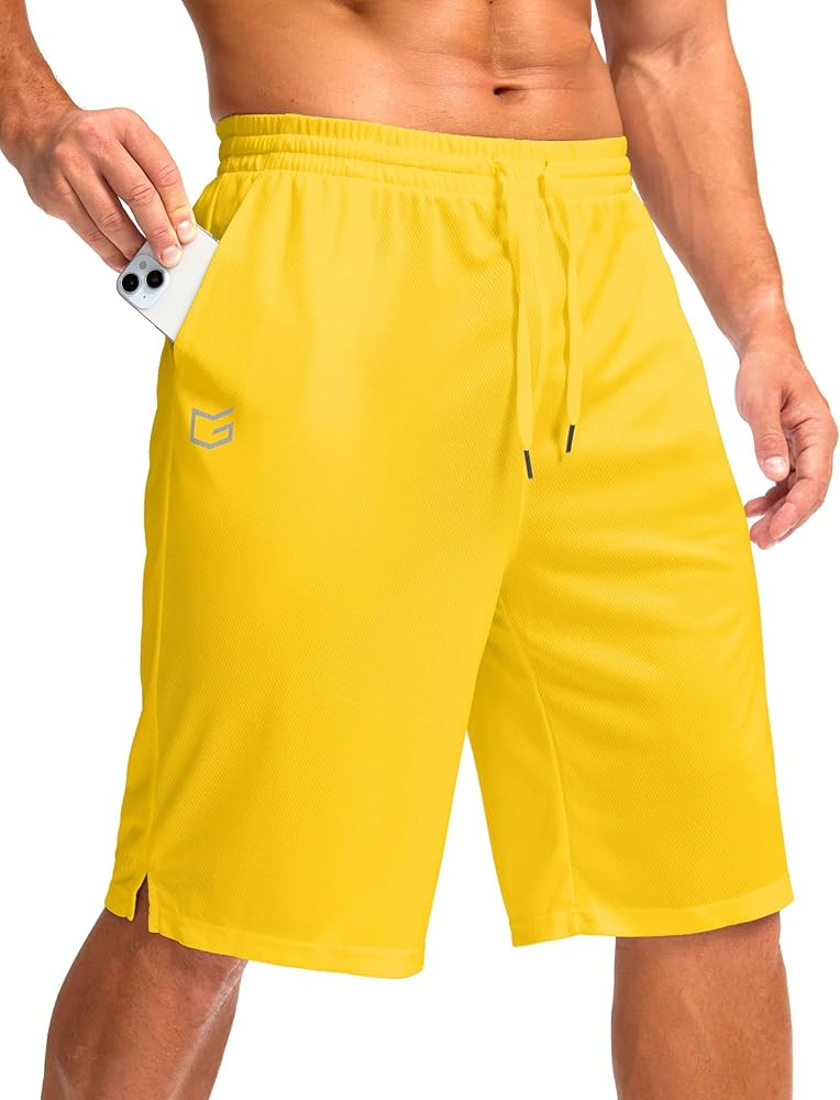 G Gradual Men's Athletic Shorts with Pockets 9" / 11" Long Basketball Shorts Lightweight Quick Dr... | Amazon (US)