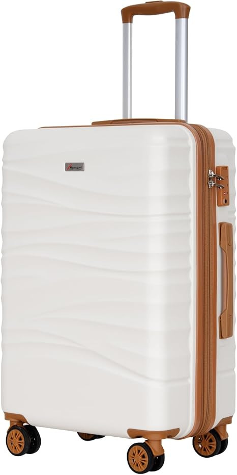 Romswi 26" Medium Checked Luggage, Expandable Checked-Medium Hardshell Suitcase with Double Spinn... | Amazon (US)