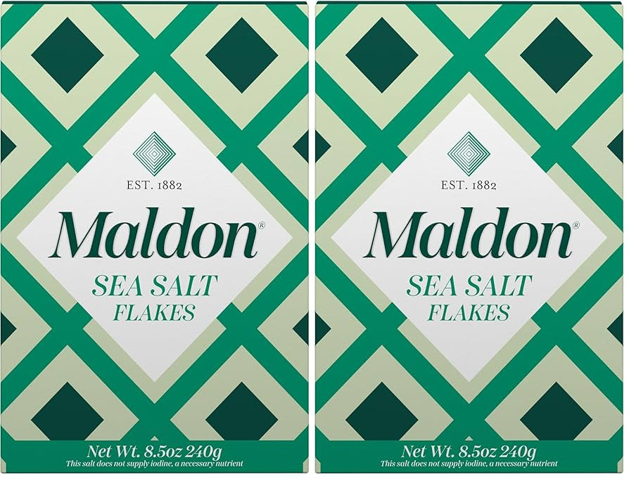 Maldon Salt, Sea Salt Flakes, 8.5 oz (240 g), Kosher, Natural, Handcrafted, Gourmet, Pyramid Crys... | Amazon (US)
