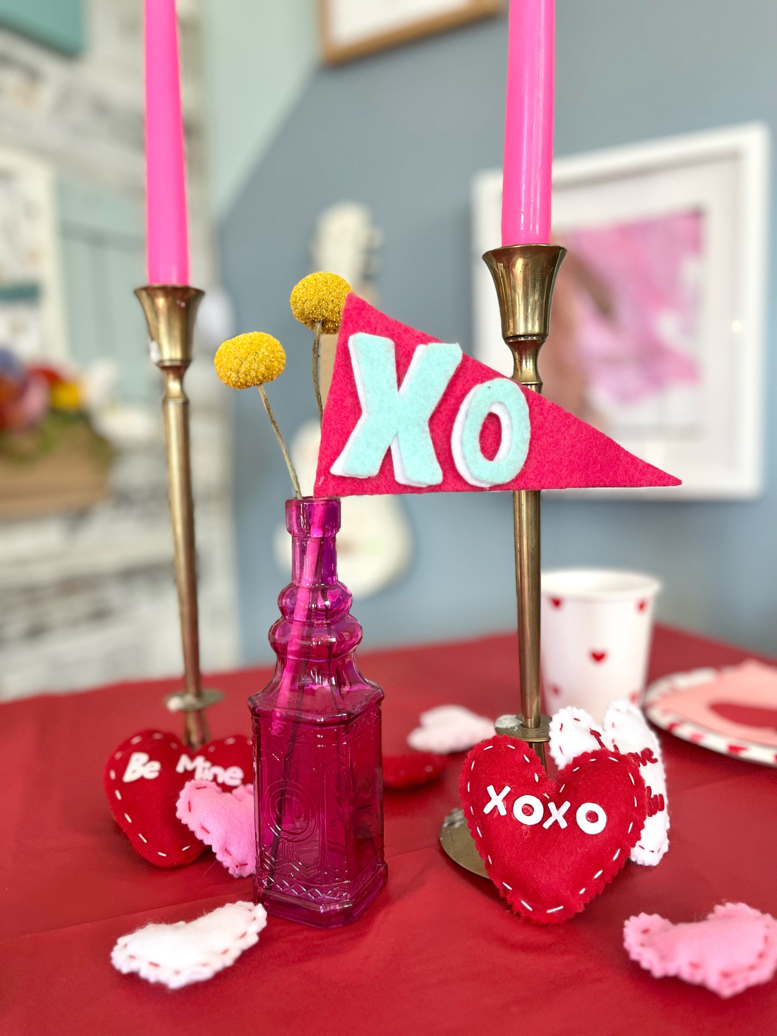 Looking for an easy Valentine’s Day craft to do with your toddler? Just grab some felt, glue and a wooden dowel to create some pennants! It’s a quick and easy project for you and your little one that will also create some cute vday decor!

#LTKfamily #LTKSeasonal #LTKkids