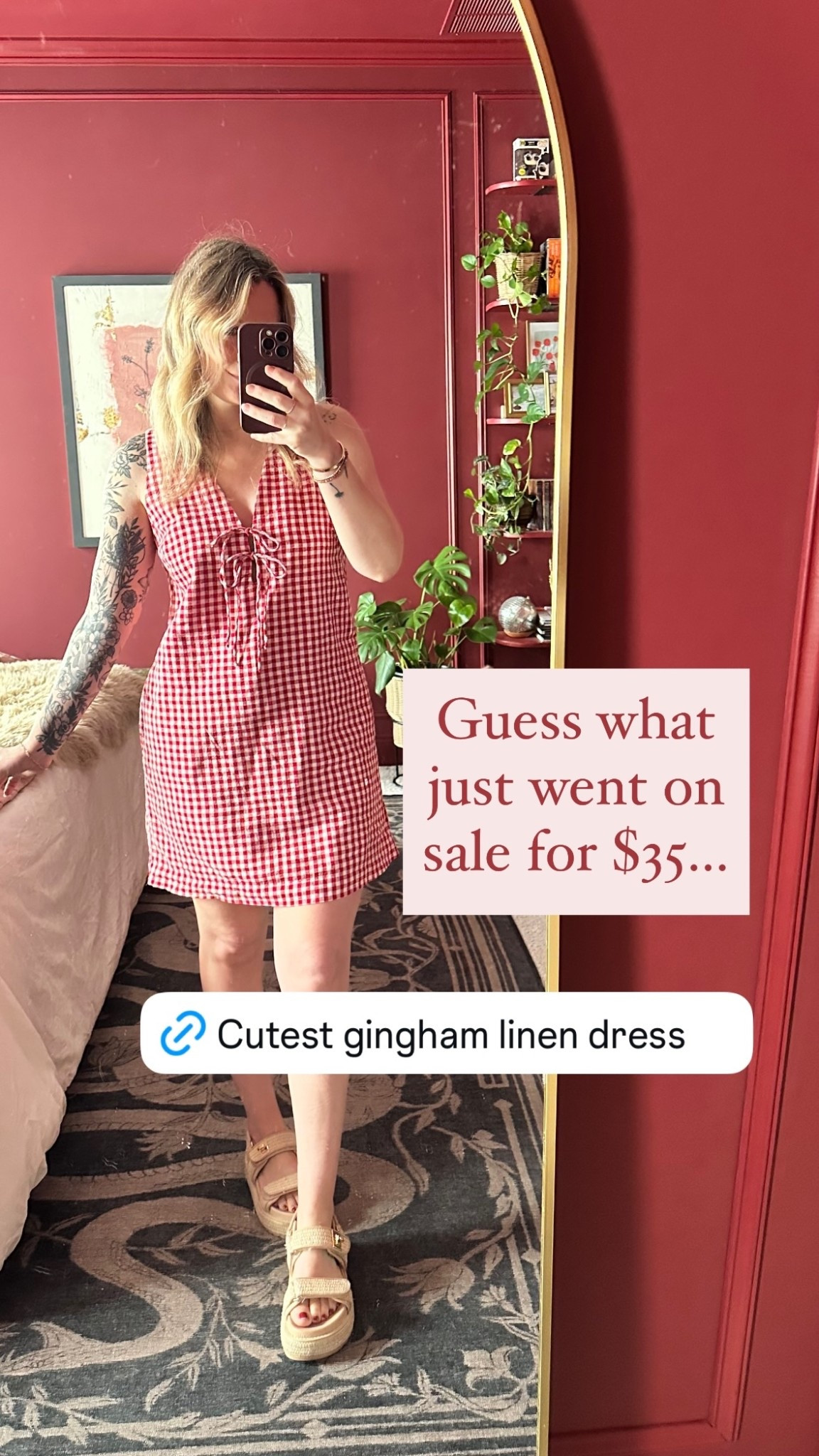 Guess what just went on sale for $35…
The cutest linen gingham dress  Wearing a small  

#LTKSaleAlert #LTKSeasonal #LTKPetite