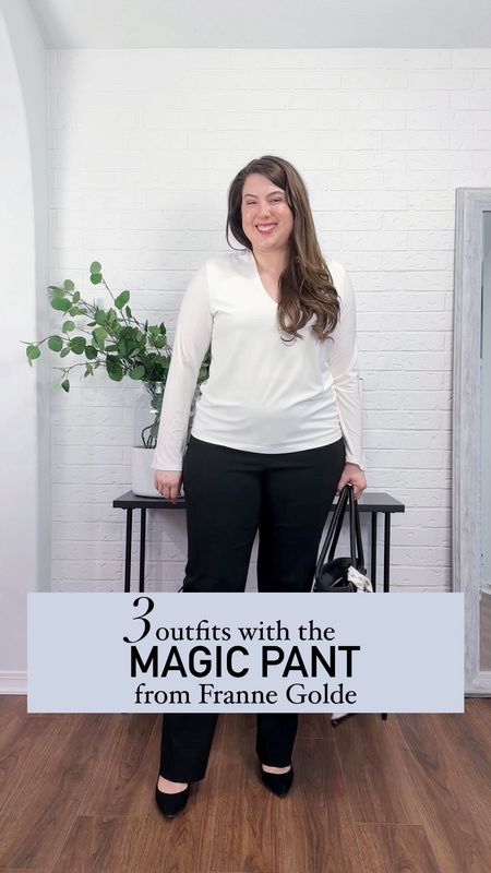 Do you believe in Magic? Pants that is - Magic Pants? 

Colleagues you know my love for good work slacks, well let me introduce you to  the Magic Pants from @frannegolde. Since they go everywhere your day takes you I’ve styled them (and their Essential Long Sleeve V-Neck) for your entire day! From work, for errands, and then off to dinner - Magic Pants indeed ✨ 

#frannegolde #ad 

#LTKstyletip #LTKmidsize #LTKworkwear