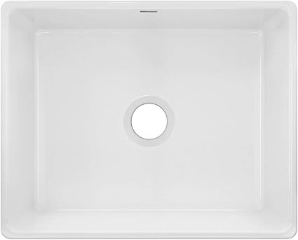 Elkay SWUF2520WH Fireclay Single Bowl Farmhouse Sink, White, 24" | Amazon (US)