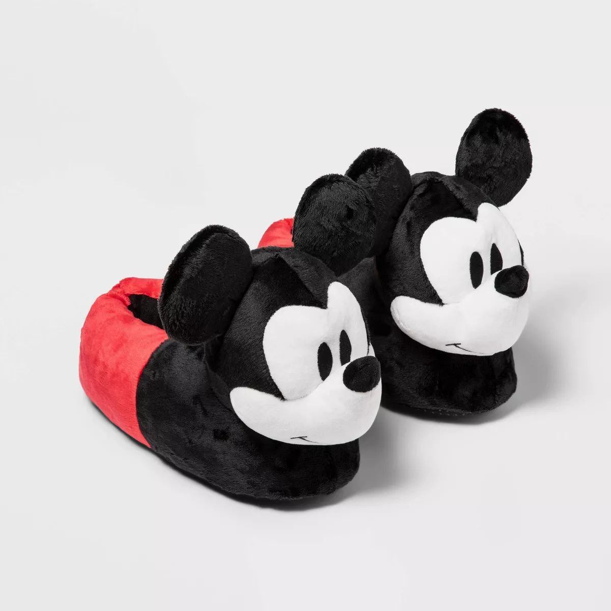 Men's Disney 100 Mickey Mouse Matching Family Slippers - Red 10-13 | Target