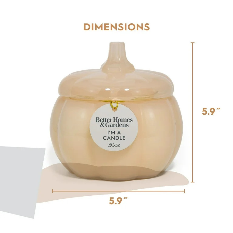 Better Homes and Gardens 3-Wick Pumpkin Jar Candle, Salted Coconut Mahogany, 30 oz | Walmart (US)