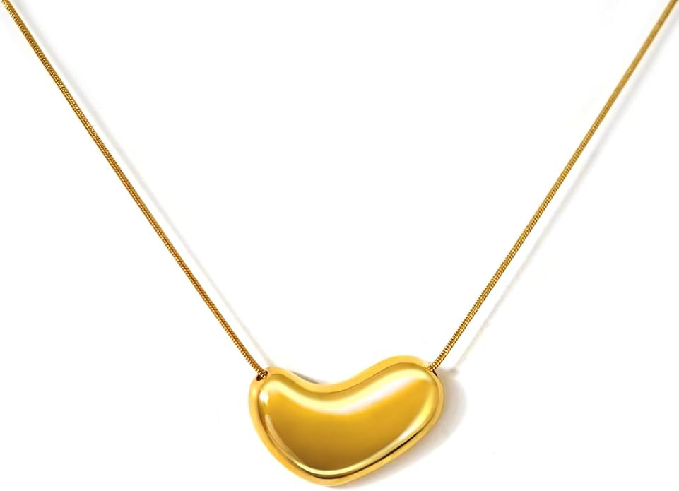 18K gold necklace for women | Stainless steel jewelry for women | Necklaces for women | Heart pen... | Amazon (US)