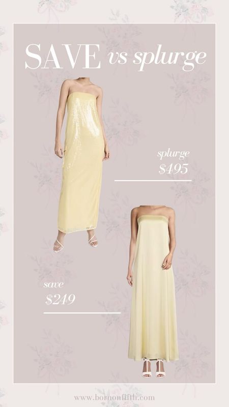 Save vs splurge! Strapless spring yellow dress. Cute for Easter or a wedding guest dress!

#LTKFind #LTKSeasonal #LTKwedding