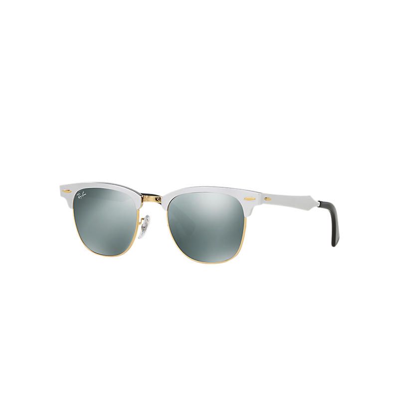 Ray-Ban Clubmaster Aluminum Silver Sunglasses, Gray Lenses - Rb3507 | Ray-Ban (US)