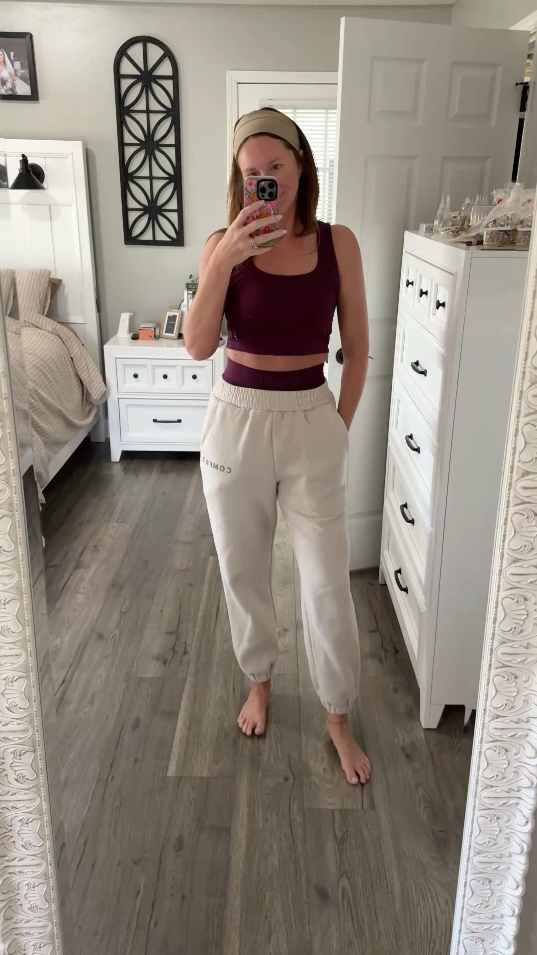 Matching boxer sets + sweatpants are an elite combo ✨🙌🏻☀️ 

Extra discount here: https://comfrt.com/ASHLEY70946 

Wearing a medium in everything.

#LTKgrwm #LTKootd #LTKmorningroutine