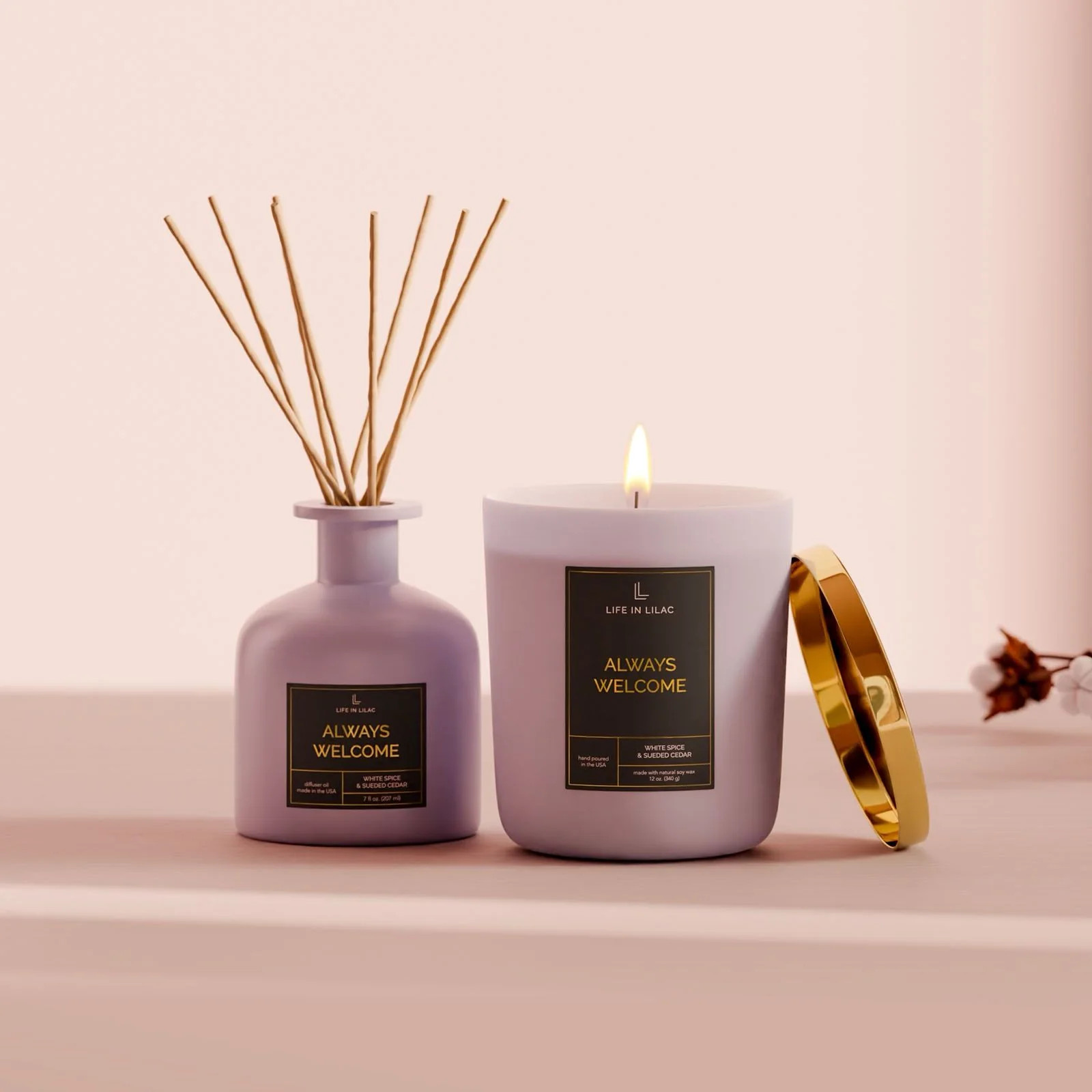 Always Welcome Candle Diffuser Bundle | Life In Lilac