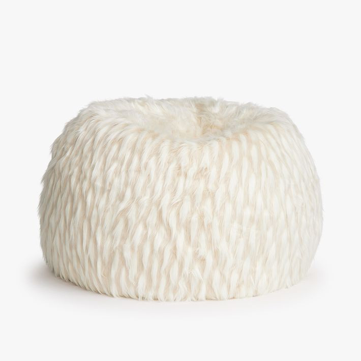 Winter Fox Faux Fur Bean Bag Chair | Pottery Barn Teen