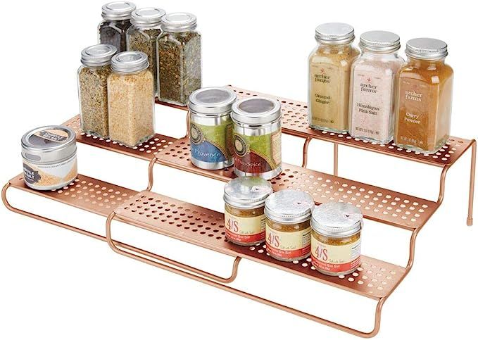 mDesign Adjustable, Expandable Kitchen Wire Metal Storage Cabinet, Cupboard, Food Pantry, Shelf O... | Amazon (US)