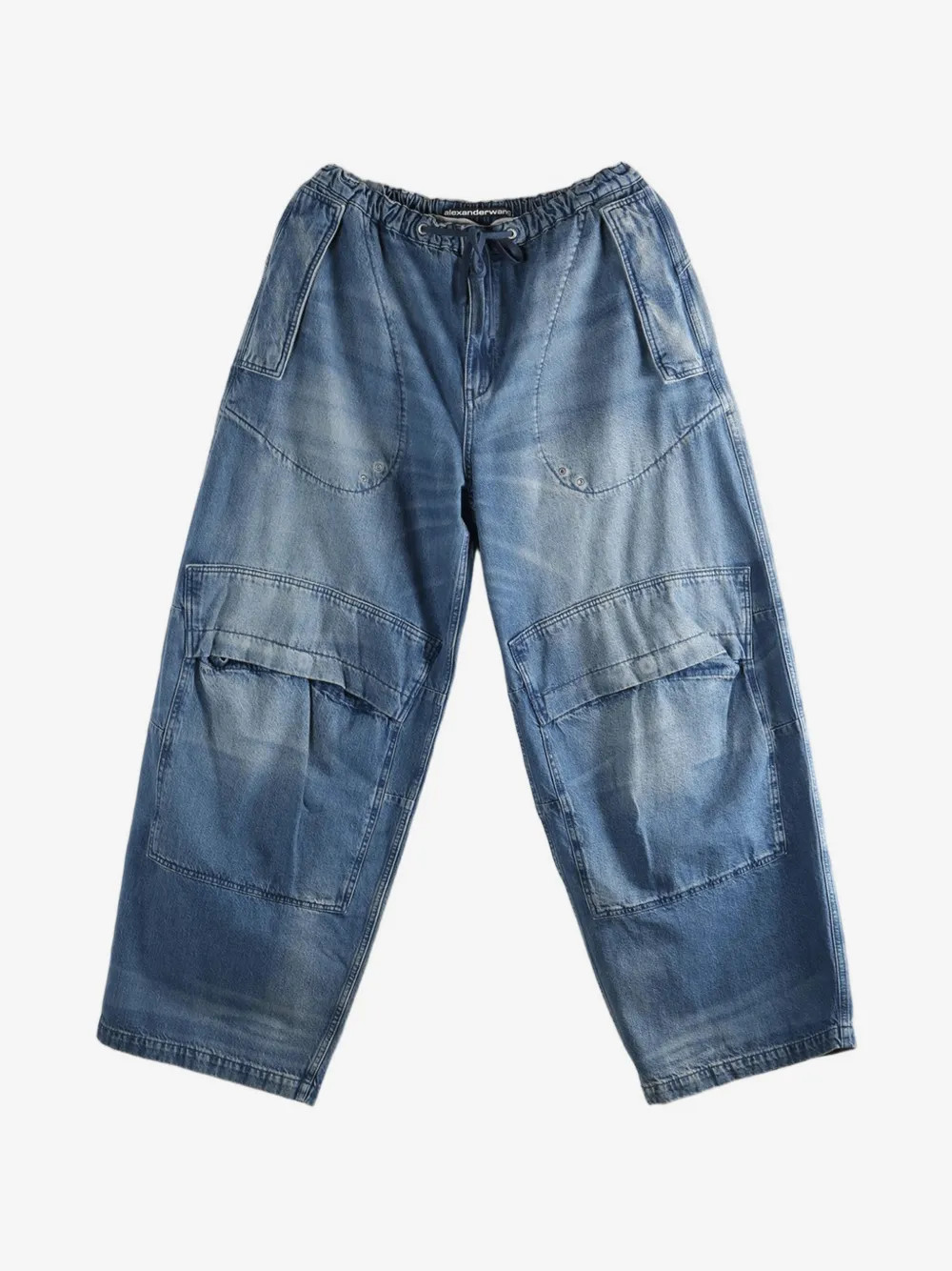Alexander Wang low-rise cargo pants oversized - Blue | Farfetch Global