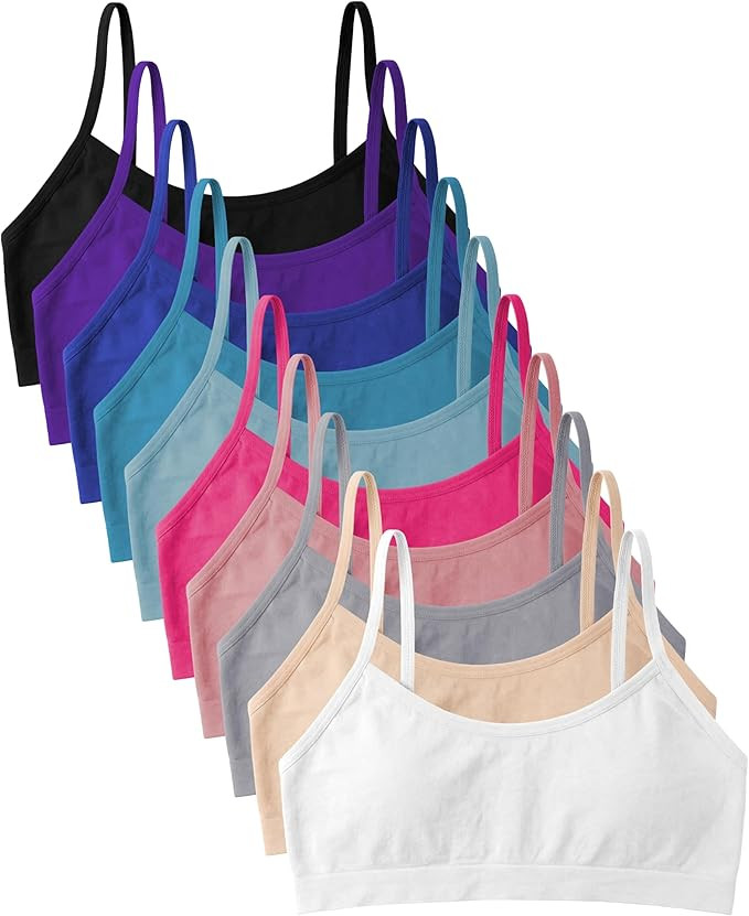 Andrew Scott Girls Seamless Training Bra | Cropped Cami Sports Brallete for Teens | Soft & Stretc... | Amazon (US)