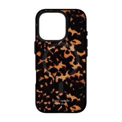 Kate Spade New York iPhone 16 Pro Protective Case with MagSafe - Tortoise: TPU, Animal Print | Target