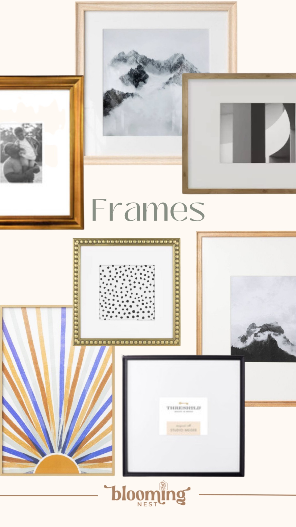 Gallery wall frames! 
#thebloomingnest 

#LTKhome #LTKSeasonal #LTKstyletip
