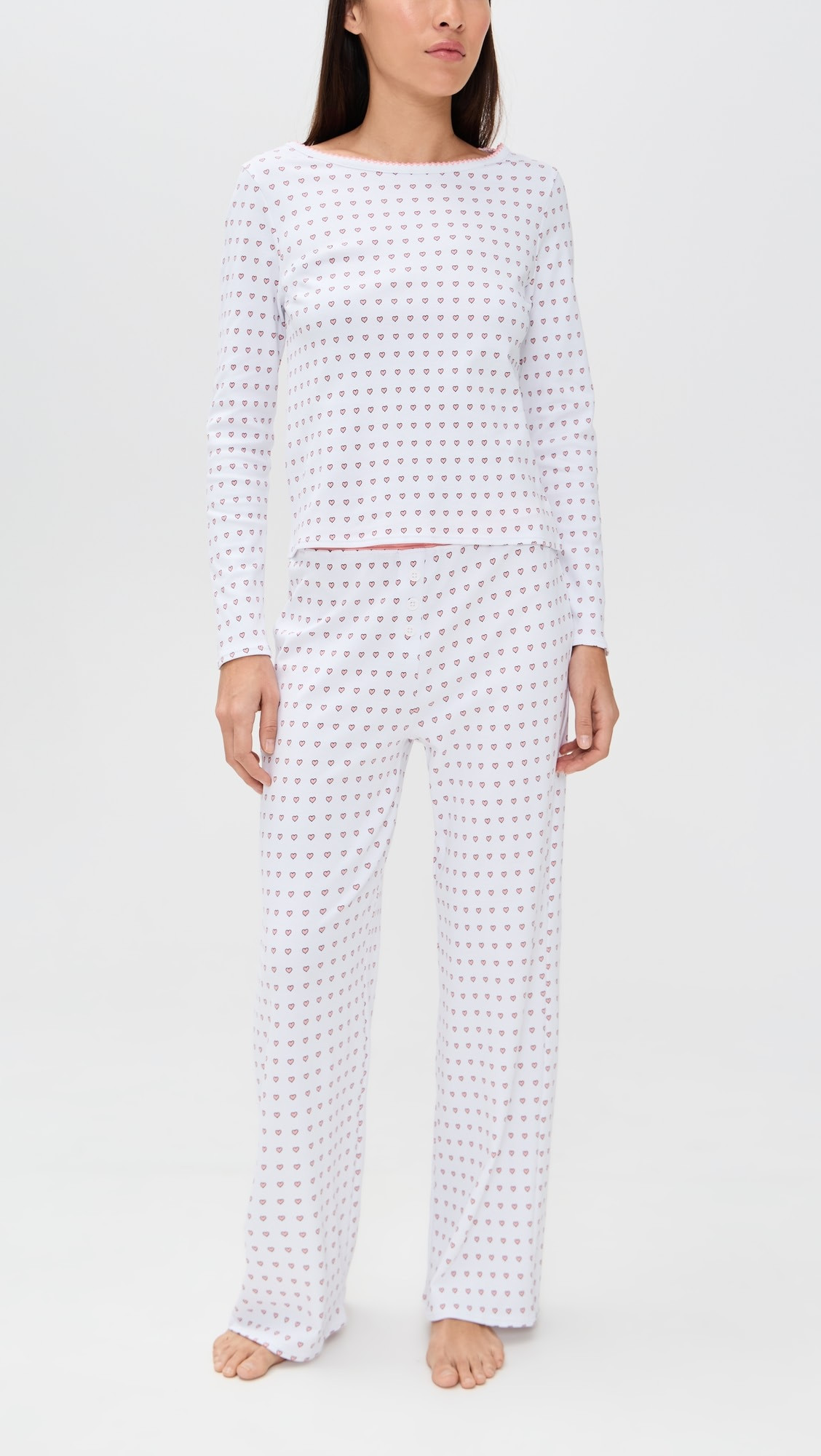 Ellie PJ Set in Floating Hearts | Shopbop