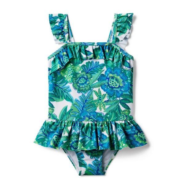 Tropical Floral Recycled Ruffle  Swimsuit | Janie and Jack