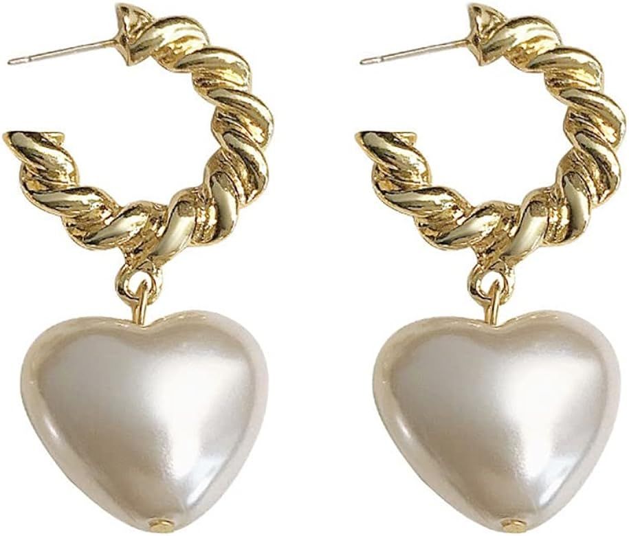 Dingman Korean Style Acrylic Love Earrings Tassel Earrings Simple Light Luxury Earrings 925 Silve... | Amazon (US)