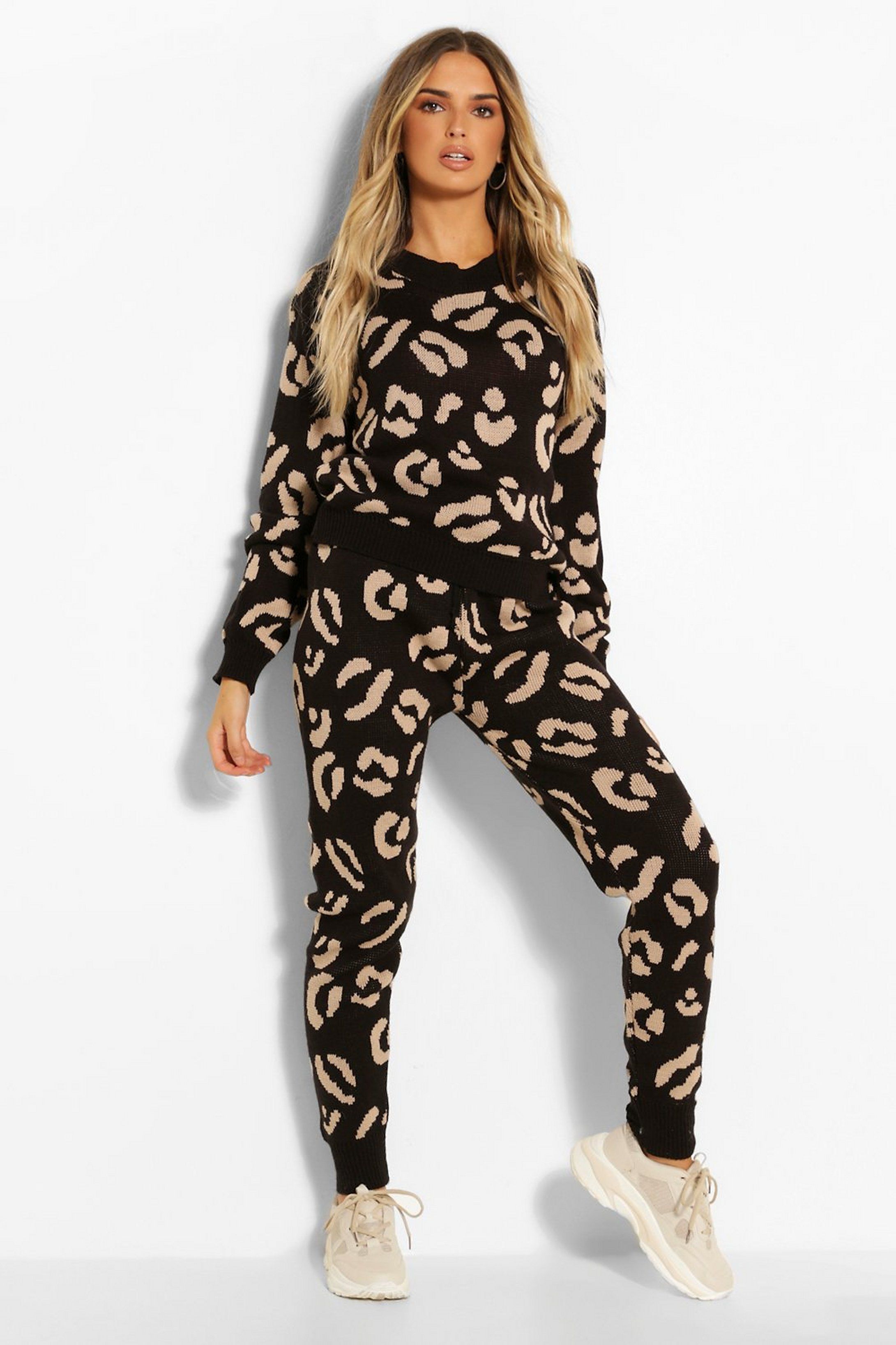 Leopard Print Knit Coord | Boohoo.com (US & CA)