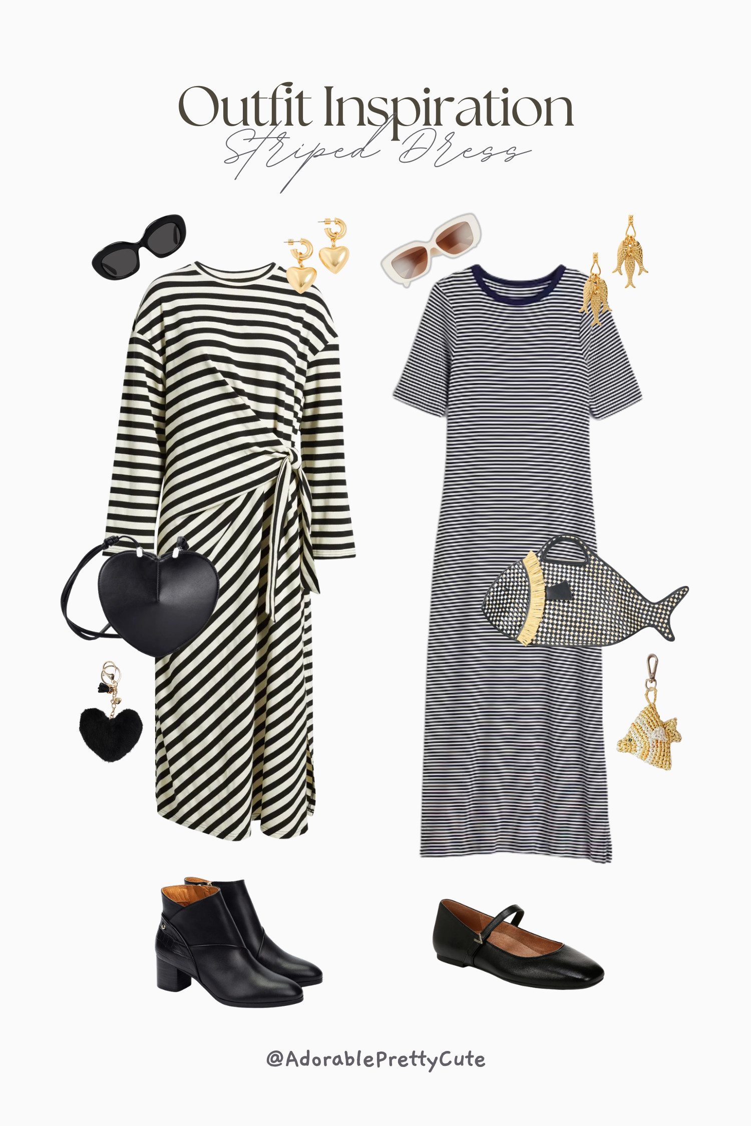 Striped Midi Dress Outfit Ideas｜Navy & White Summer Look ⚓️🤍 Classic navy-and-white stripes with a longline cardigan keep it timeless, while pearl flats, a crochet tote, and soft gold details add an easy, polished finish. Clean, coastal, and simple to wear for everyday plans or travel days.
#StripedDress #NavyAndWhite #SpringOutfit #SummerOutfit #StripedMidiDress #CasualOutfit #VacationOutfit #CoastalStyle #ClassicSummer #CrochetTote #PearlFlats #EverydayChic #ClassyStyle #OutfitInspo #LTKFinds #LTKspring #LTKsummer 

 #LTKtravel #LTKstyletip #LTKdresses