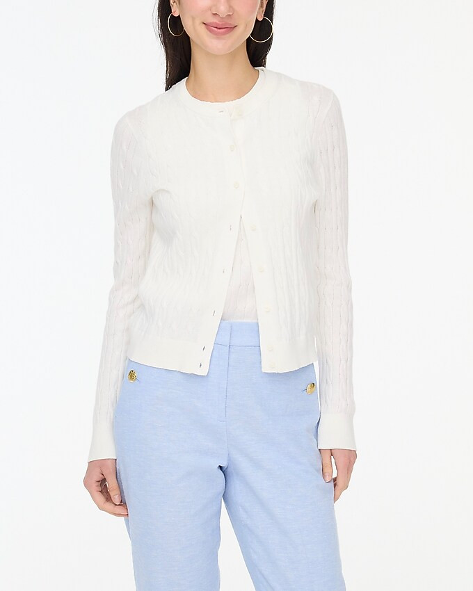 Cotton cable cardigan | J.Crew Factory